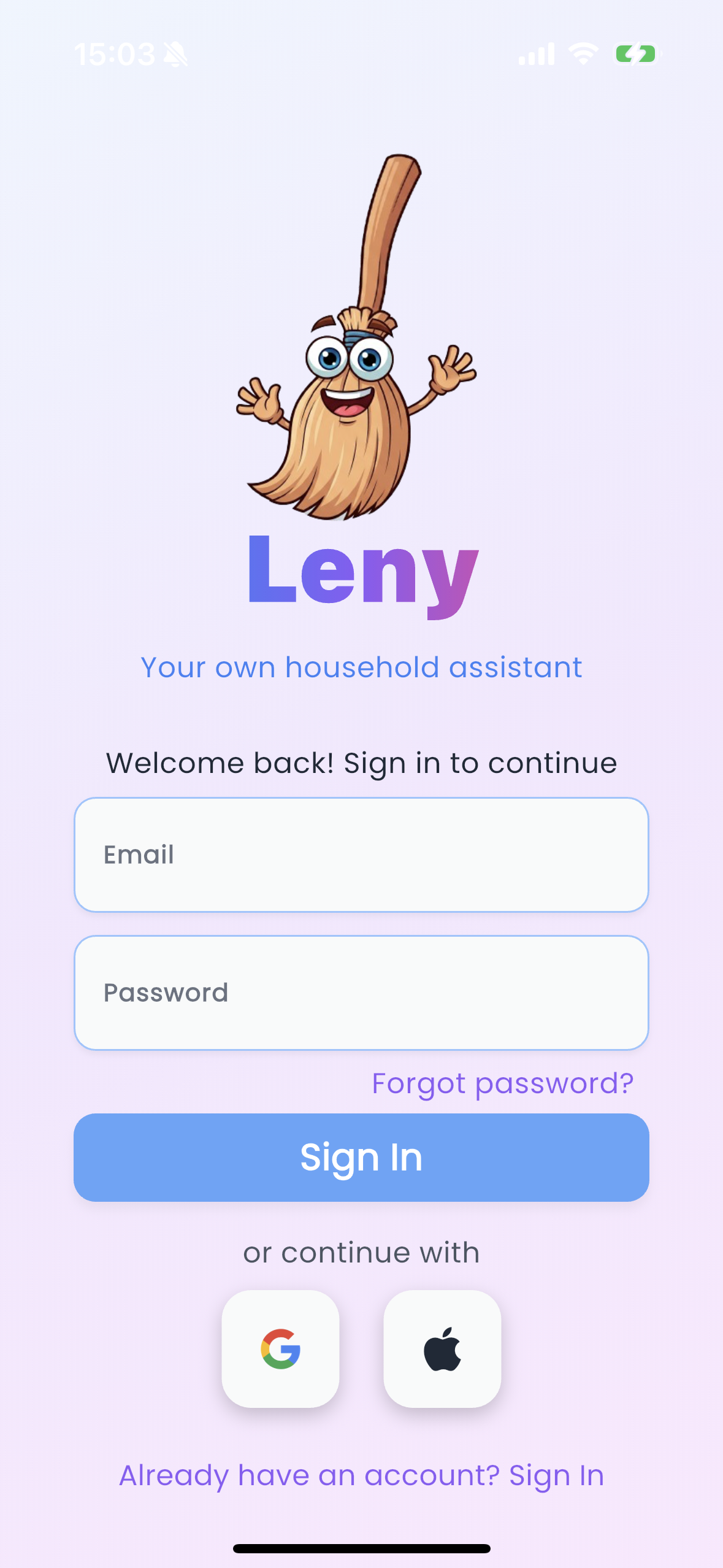 Leny Authentication Page